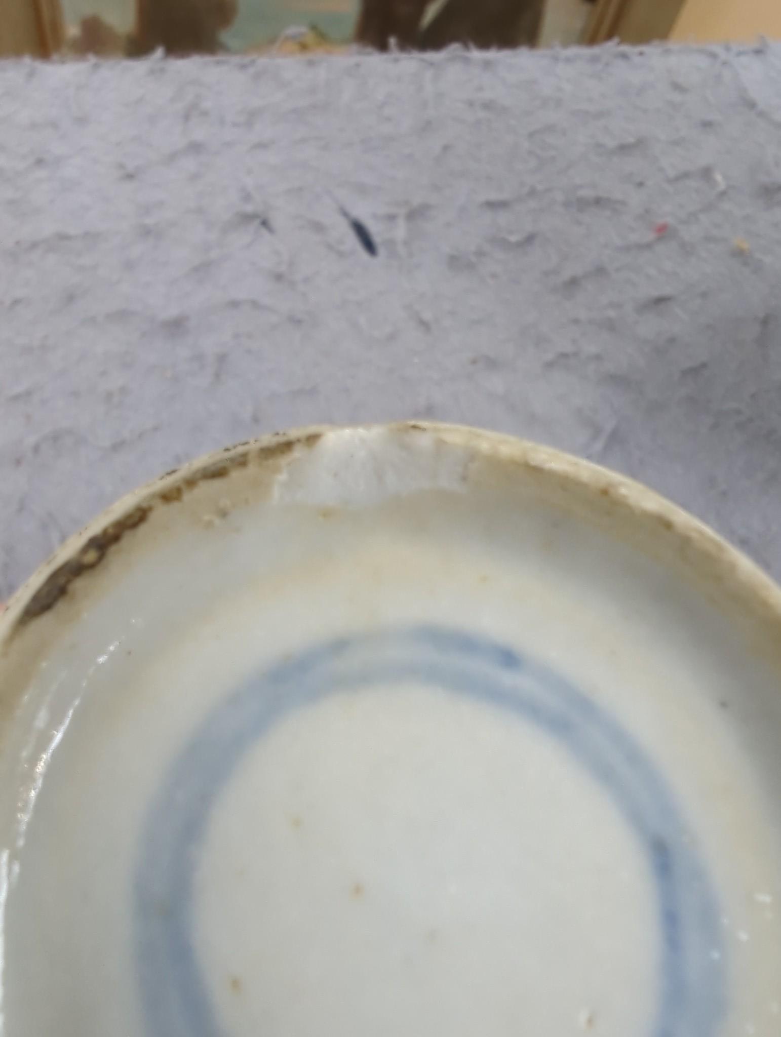 A group of eight items of Chinese ceramics, some damage